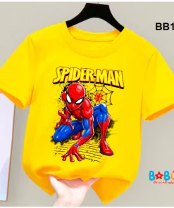 Áo Spider man cotton 100% cho bé trai đẹp BB10