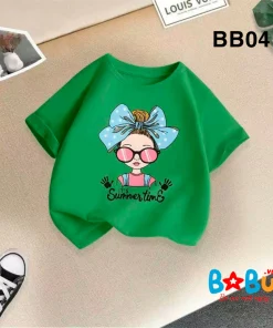 Áo phông 100% cotton đẹp in hình cô gái summer time BB04