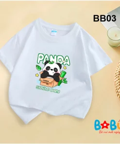 Áo phông 100% cotton đẹp in hình gấu trúc panda BB03